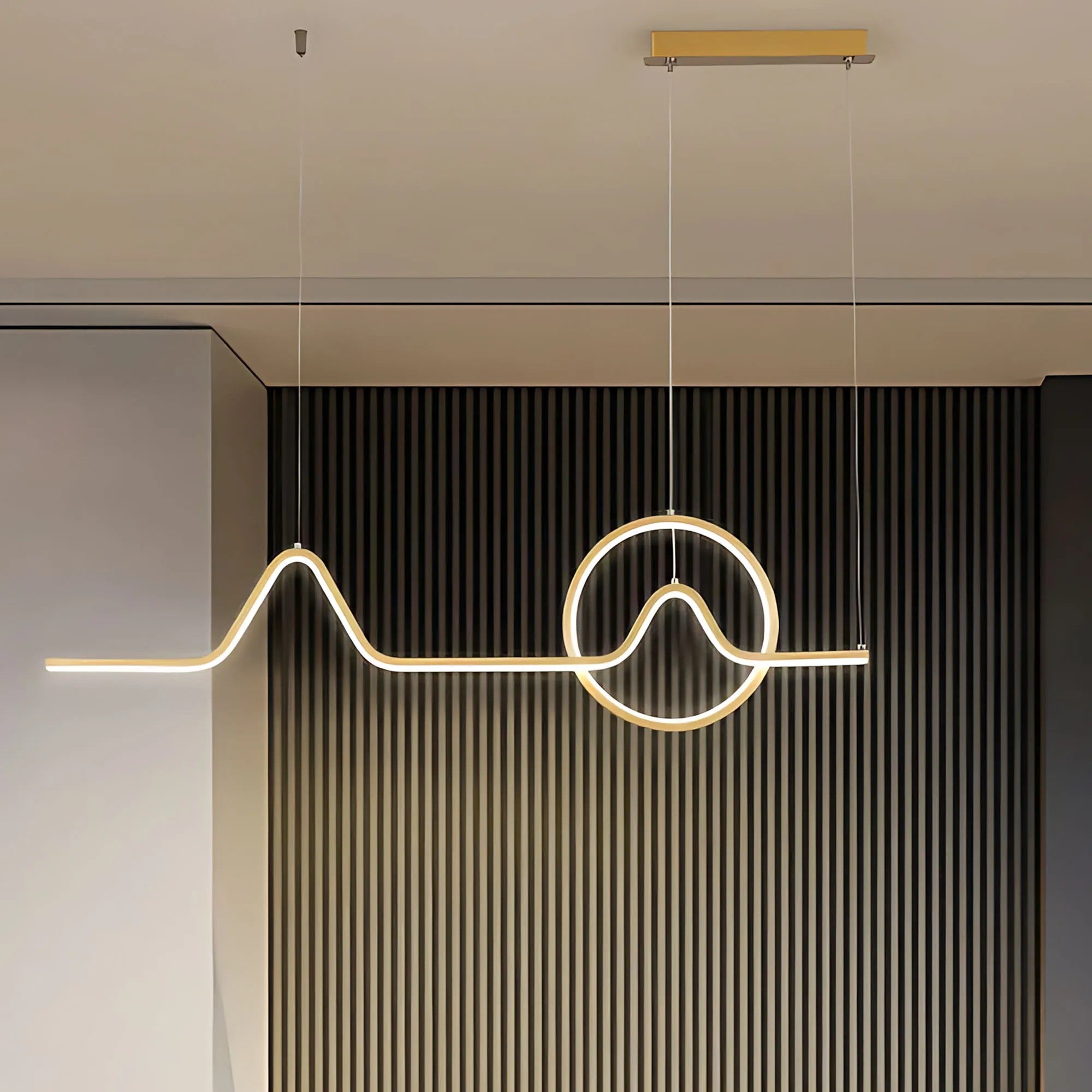 LAMPA WISZĄCA LED LHJ022-CP 120 Cm ZŁOTA 5
