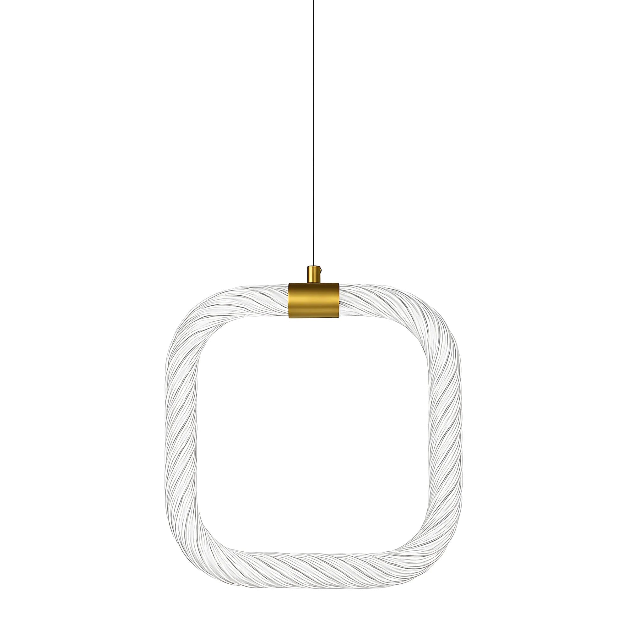 LAMPA SUFITOWA WISZĄCA LED LHJ056-CP1 ZŁOTA SZCZOTKOWANA 5