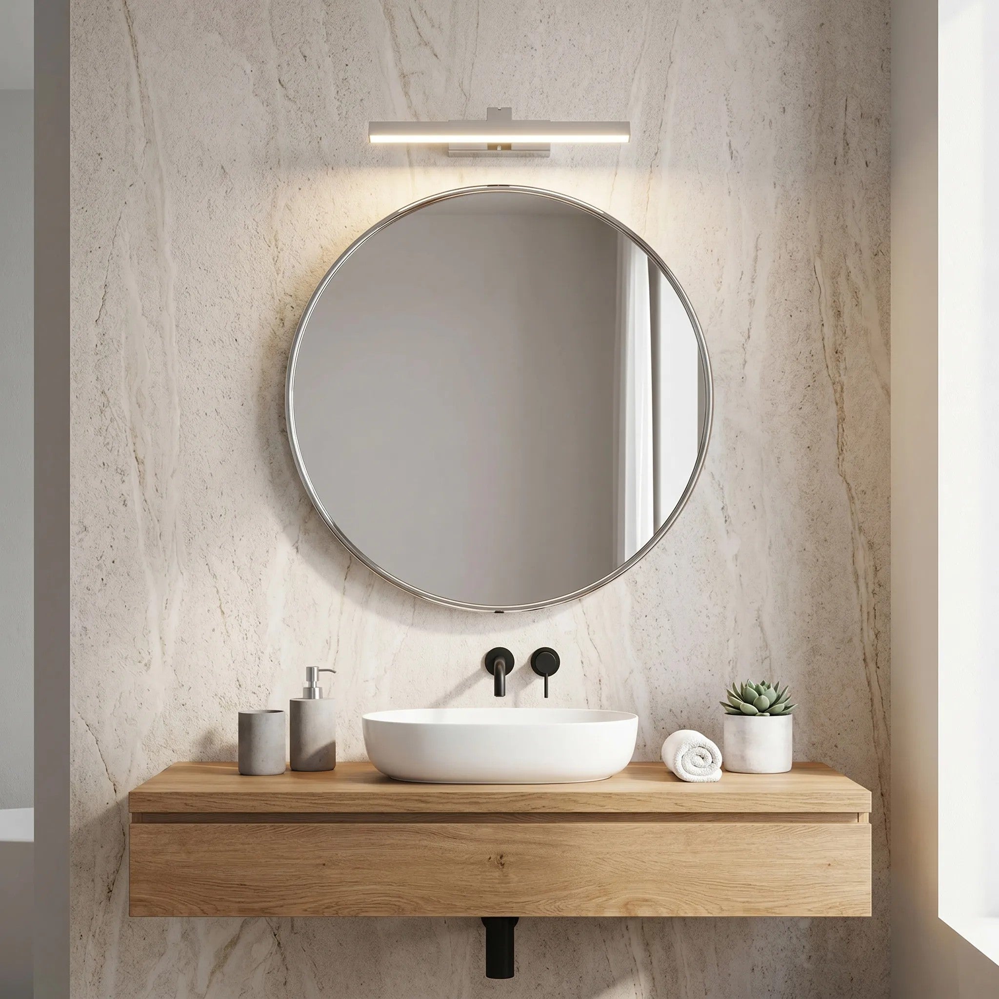 Kinkiet Łazienkowy LED SWE001-1W 43cm Chrom 5