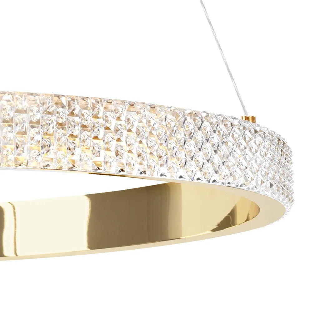 LAMPA SUFITOWA WISZĄCA LED APP1510-CP GOLD 5