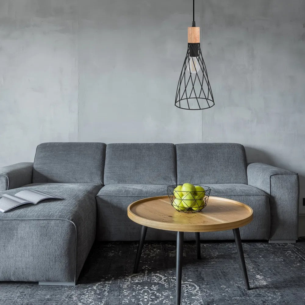 LAMPA SUFITOWA WISZĄCA APP1268-1CP Czarna 5