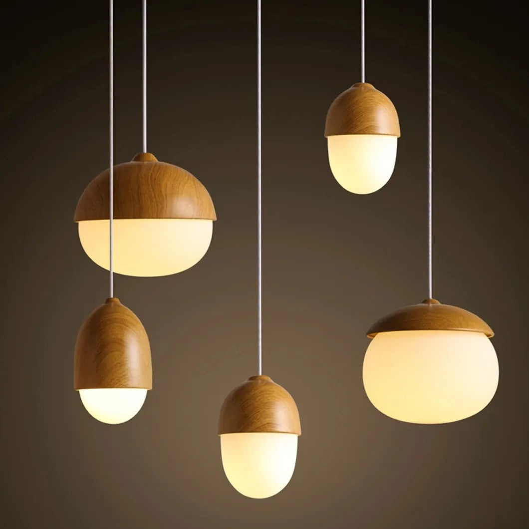 Lampa Sufitowa Wisząca Orzeszek Metal Wood Boho APP952-1CP 5