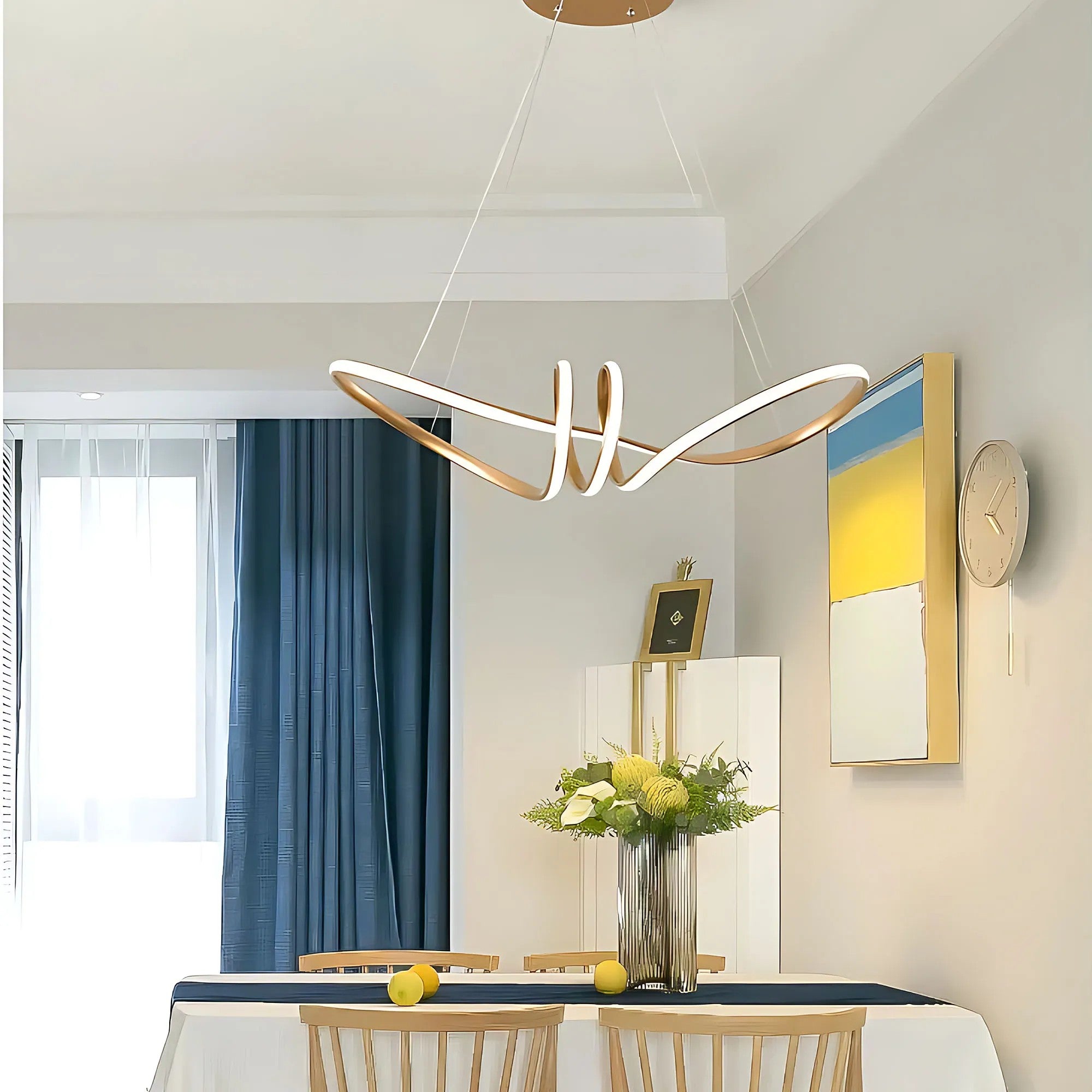 LAMPA WISZĄCA LED LHJ036-CP ZŁOTA 5