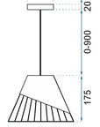 LAMPA SUFITOWA WISZĄCA KLOSZ METAL APP228-1CP BIAŁA 5