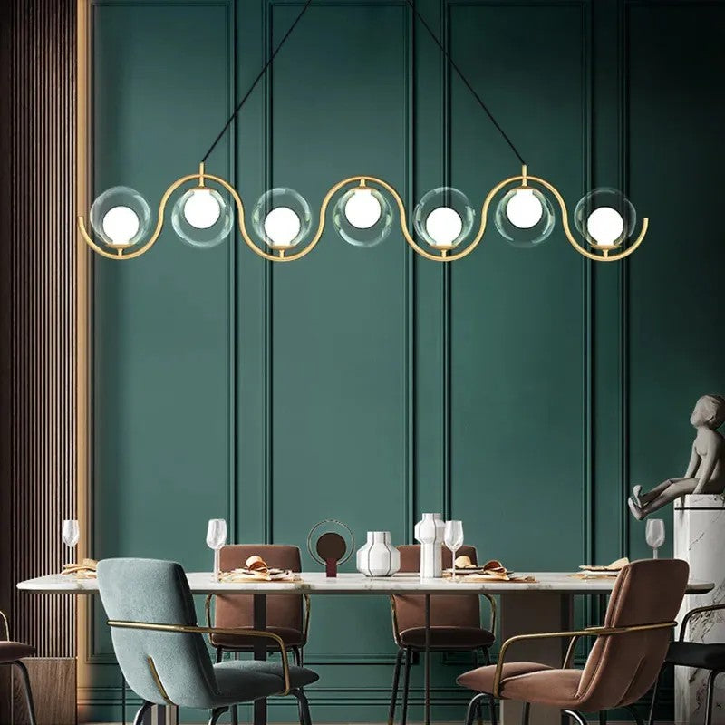LAMPA SUFITOWA WISZĄCA APP1441-7CP Złota 5