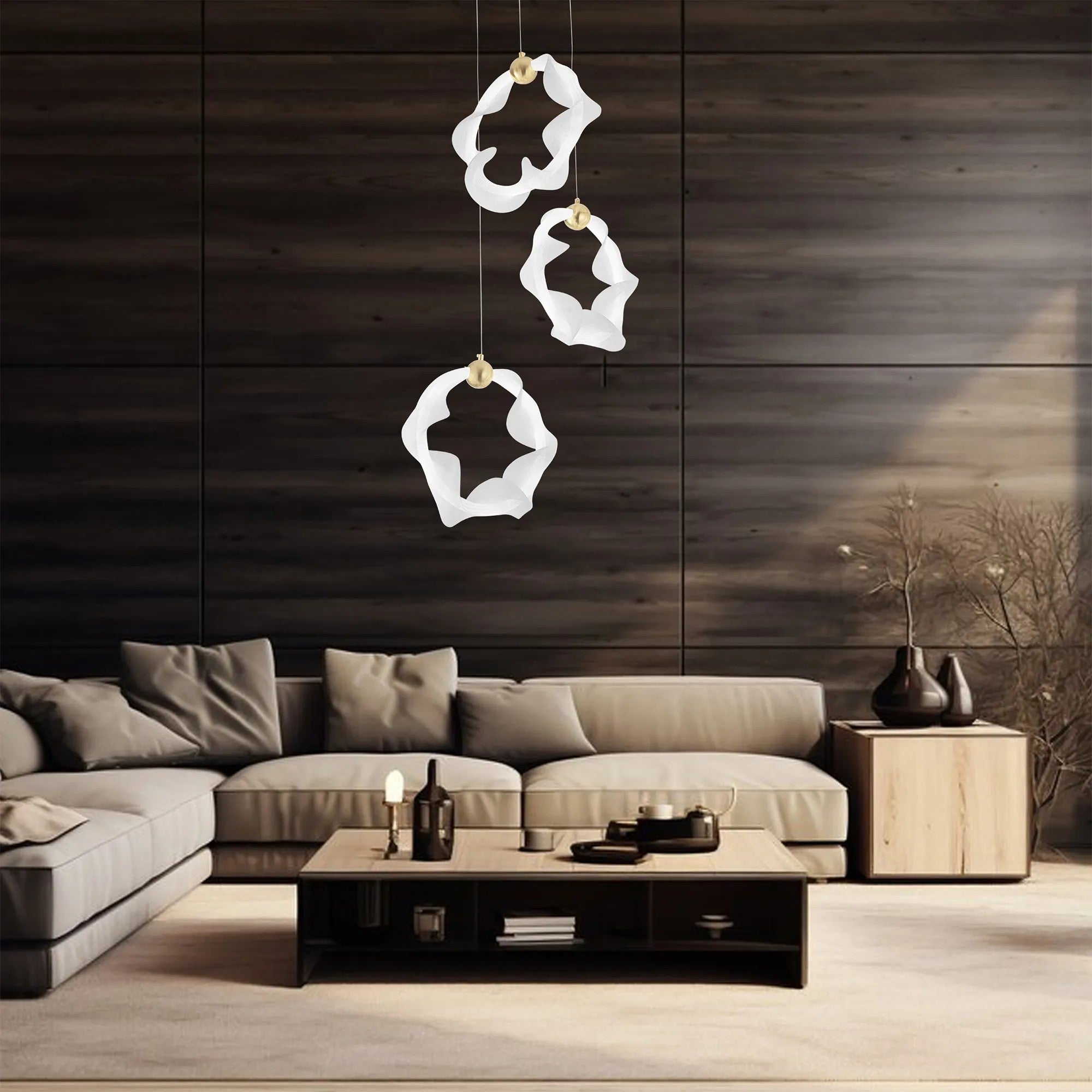 LAMPA WISZĄCA LED G012-3CPR ZŁOTA 5