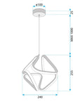 LAMPA WISZĄCA LED G067-CP ZŁOTA 5