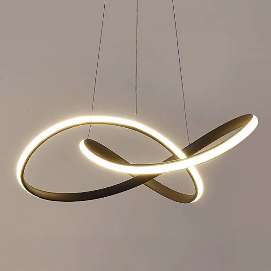 LAMPA SUFITOWA WISZĄCA LED G006-CP Czarna + PILOT 5