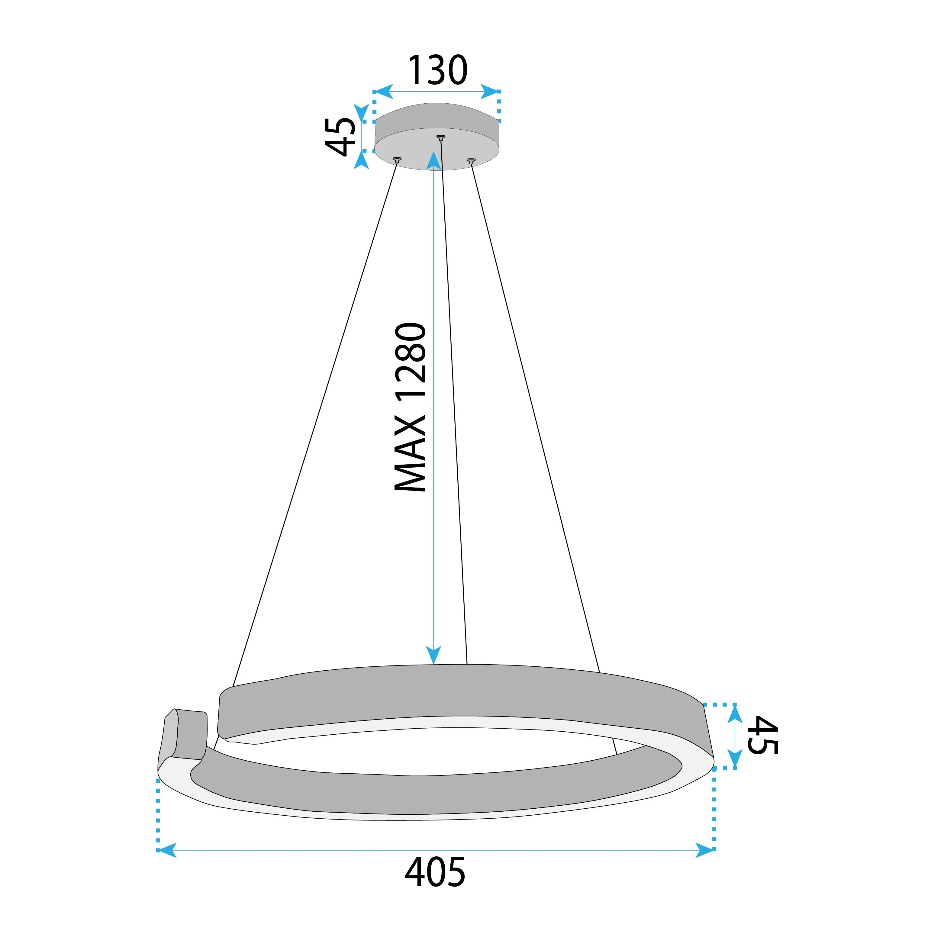 LAMPA WISZĄCA LED LHJ052-CP1 C ZŁOTA SZCZOTKOWANA 40CM 5
