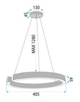 LAMPA WISZĄCA LED LHJ052-CP1 C ZŁOTA SZCZOTKOWANA 40CM 5