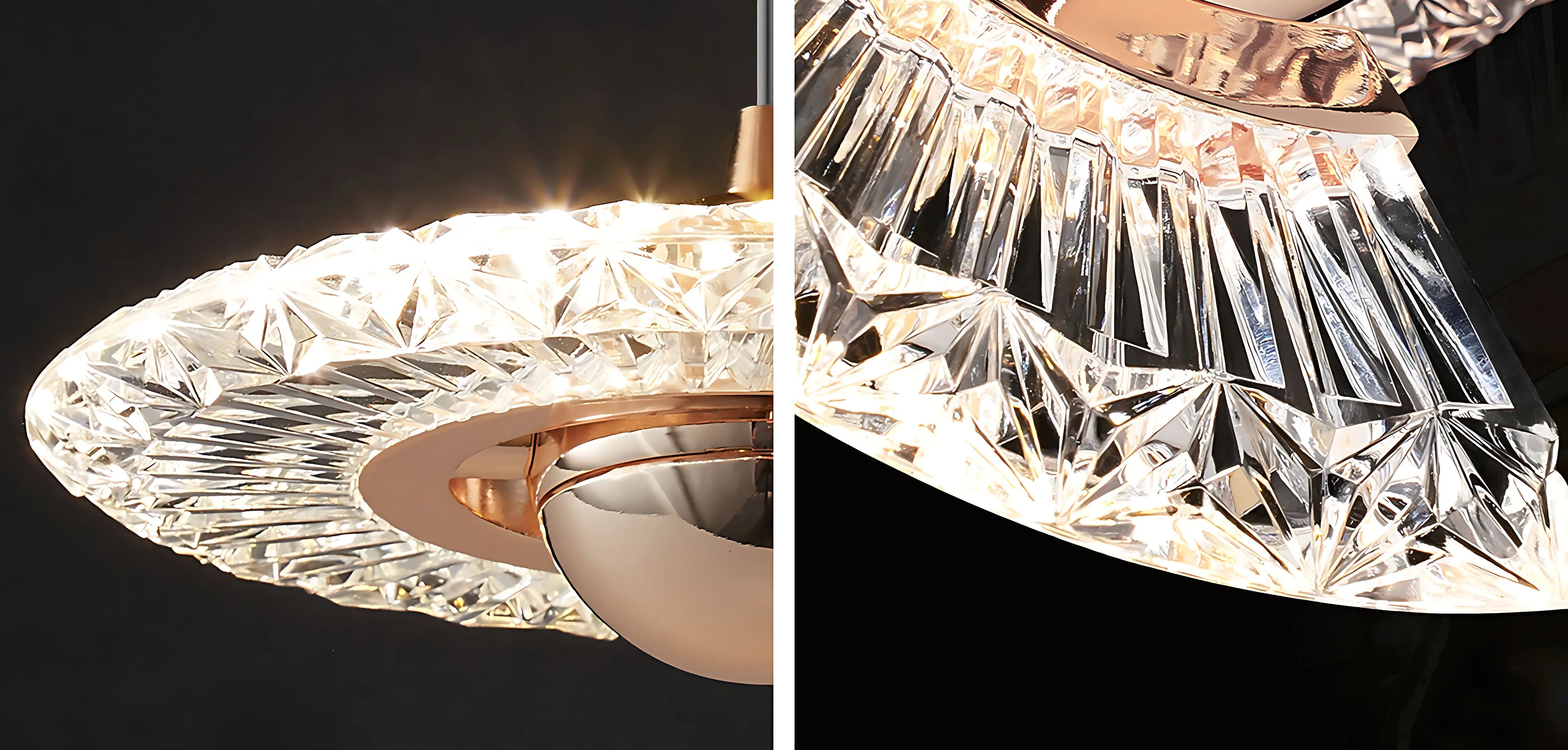 LAMPA SUFITOWA WISZĄCA LED LHJ108-2CP ZŁOTA 5