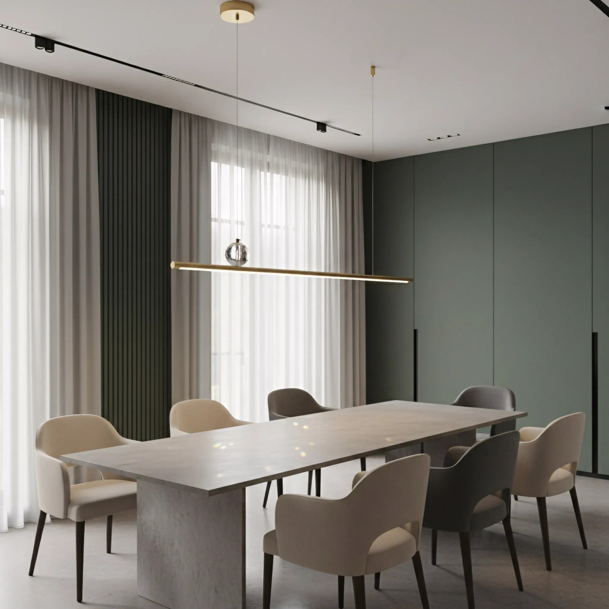 Lampa Wisząca LED APP1778-CP Złota Szczotkowana 5