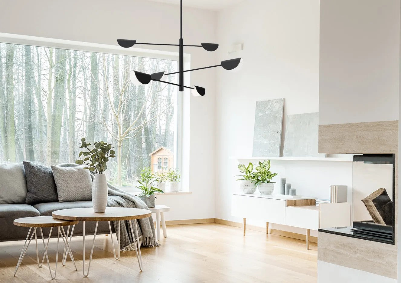 LAMPA SUFITOWA WISZĄCA APP1261-6CP BLACK 5