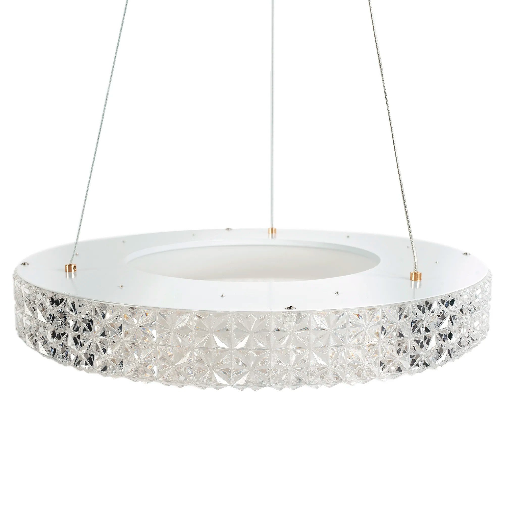 LAMPA WISZĄCA LED MS001-CP Różowe Złoto 40cm 5