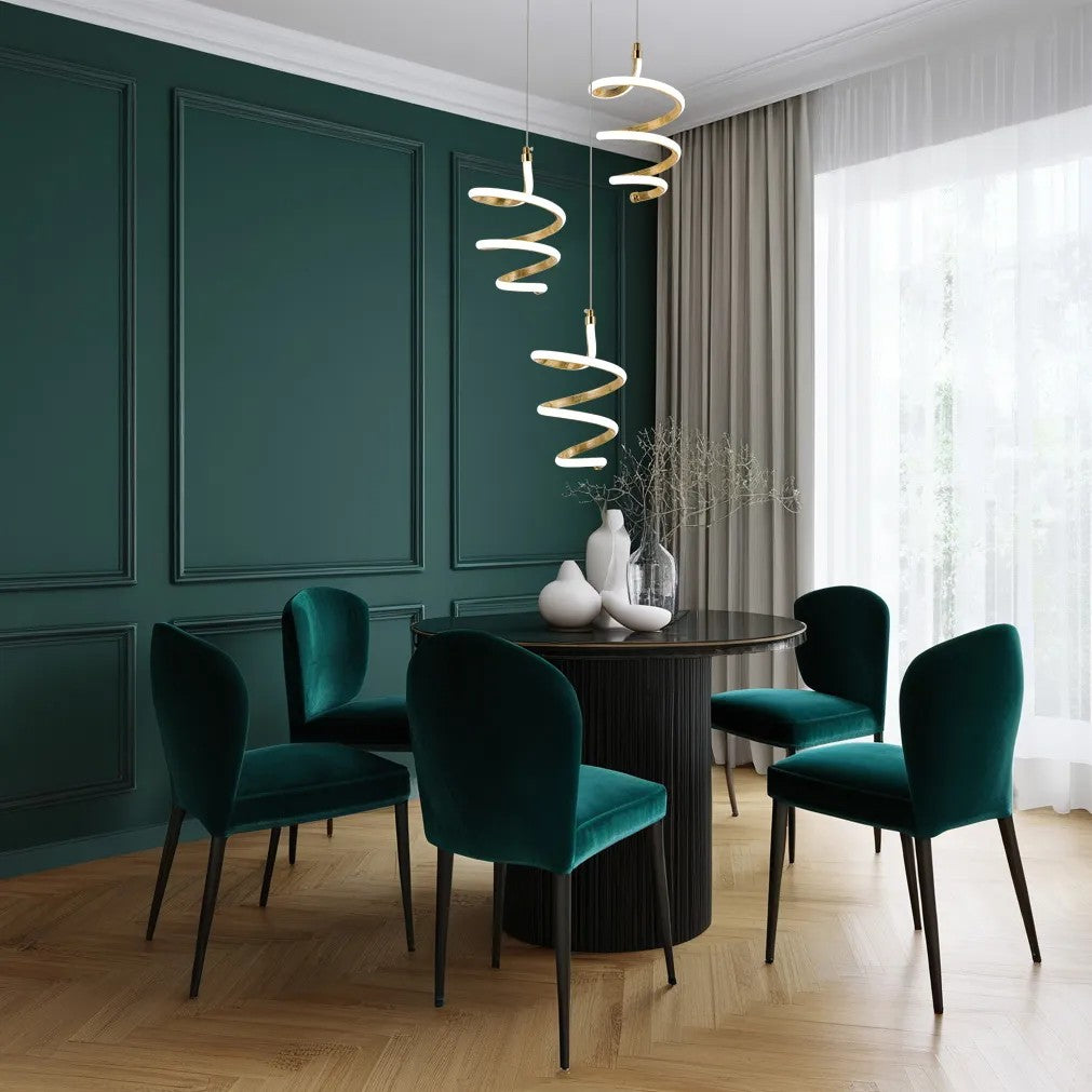 LAMPA WISZĄCA LED G075-3CPR Złota 5