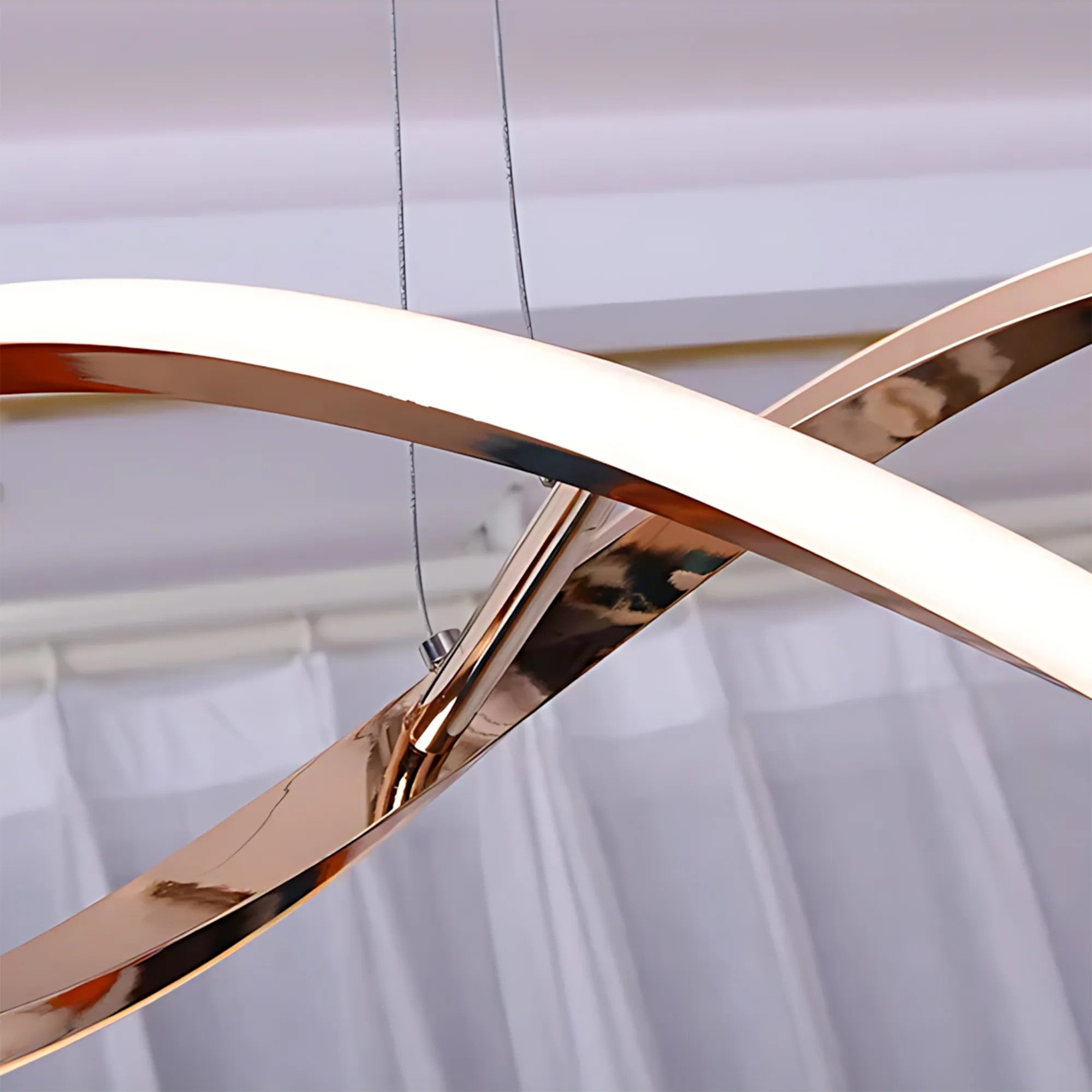 LAMPA WISZĄCA SUFITOWA LED LHJ021-CP JASNE RÓŻOWE ZŁOTO 5