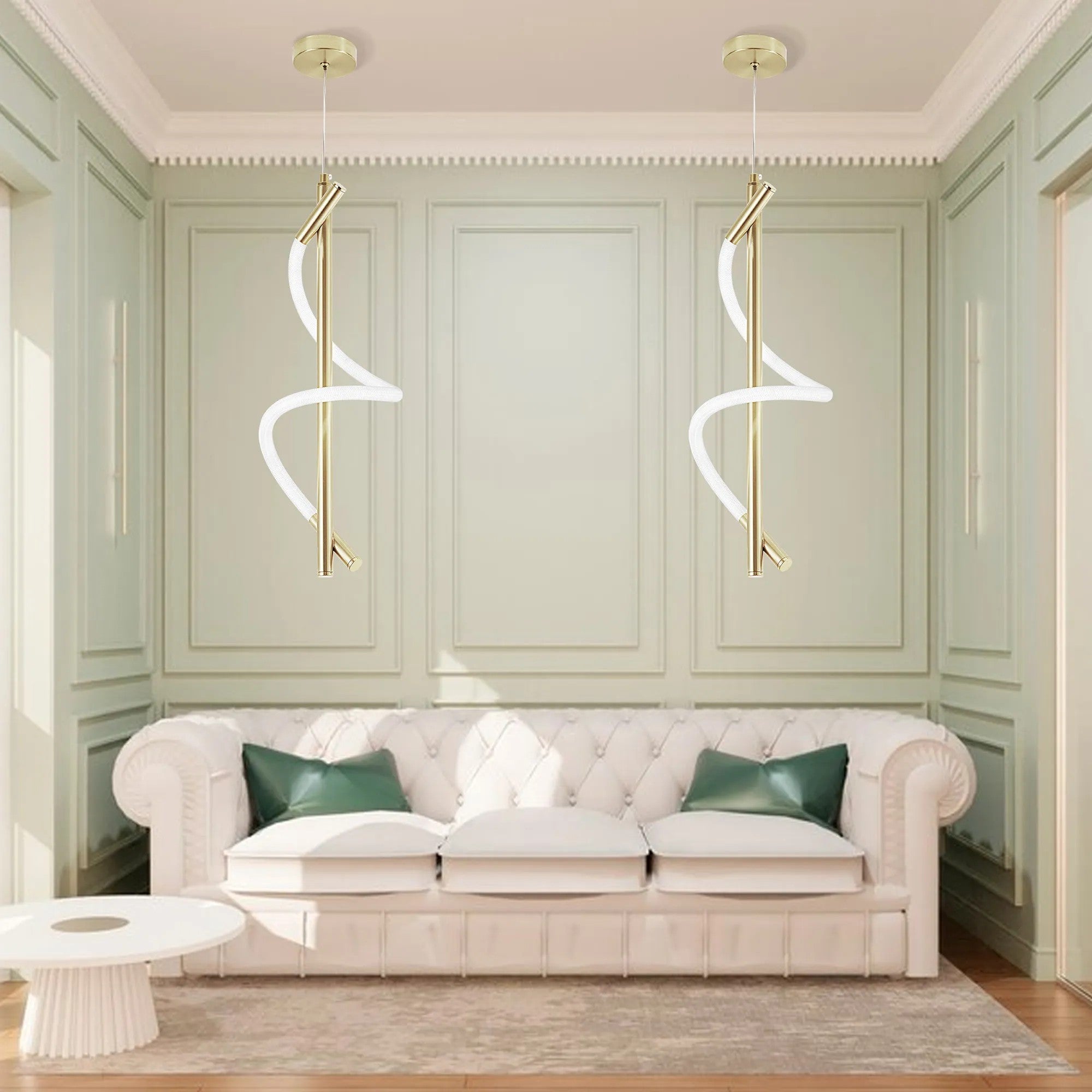 LAMPA WISZĄCA LED G015-CP JASNE ZŁOTO 5