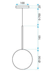Lampa Sufitowa Wisząca Szklana Kula 15cm CHROM APP1681-1CP 5