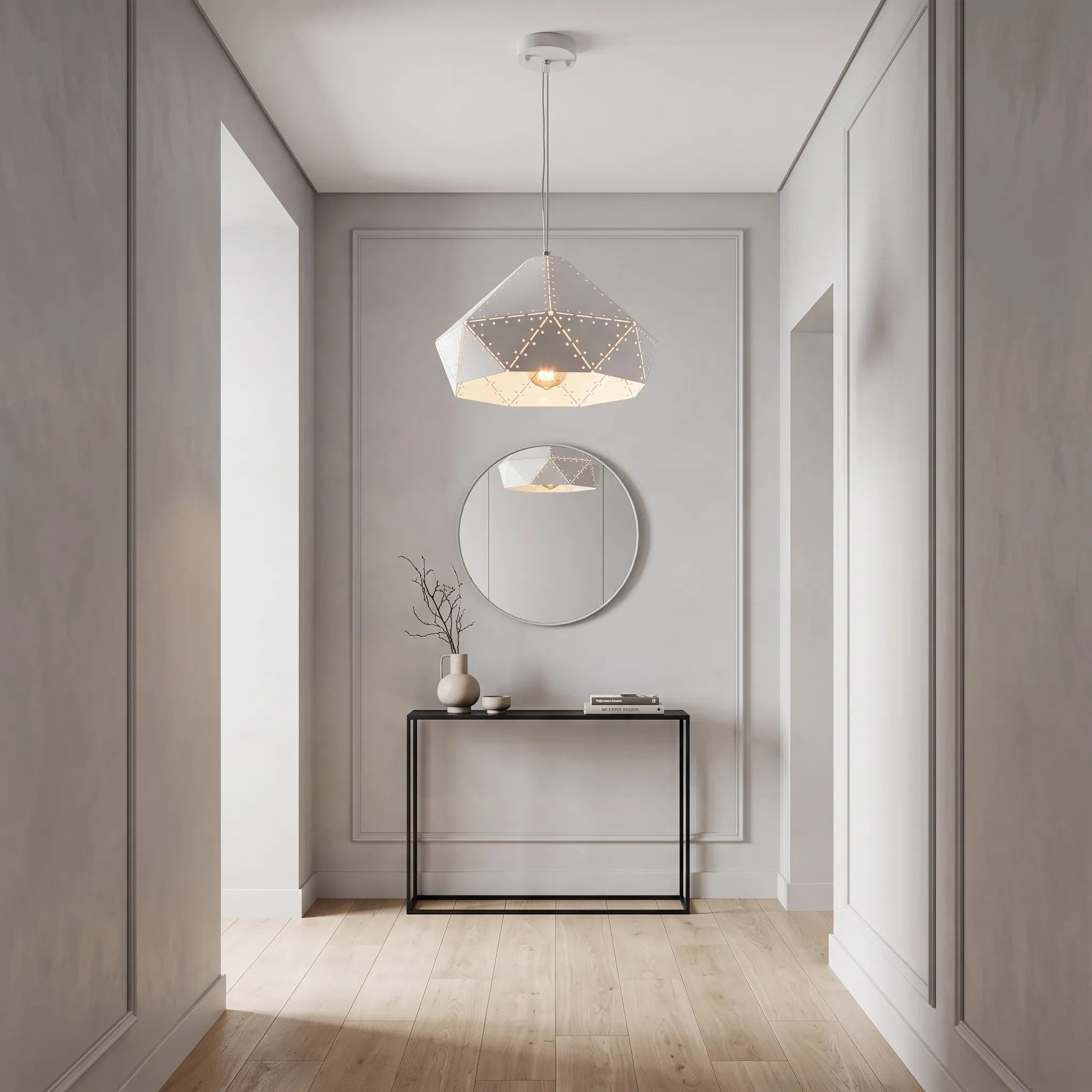 Lampa Sufitowa Wisząca Metalowa APP237-1CP Biała 5