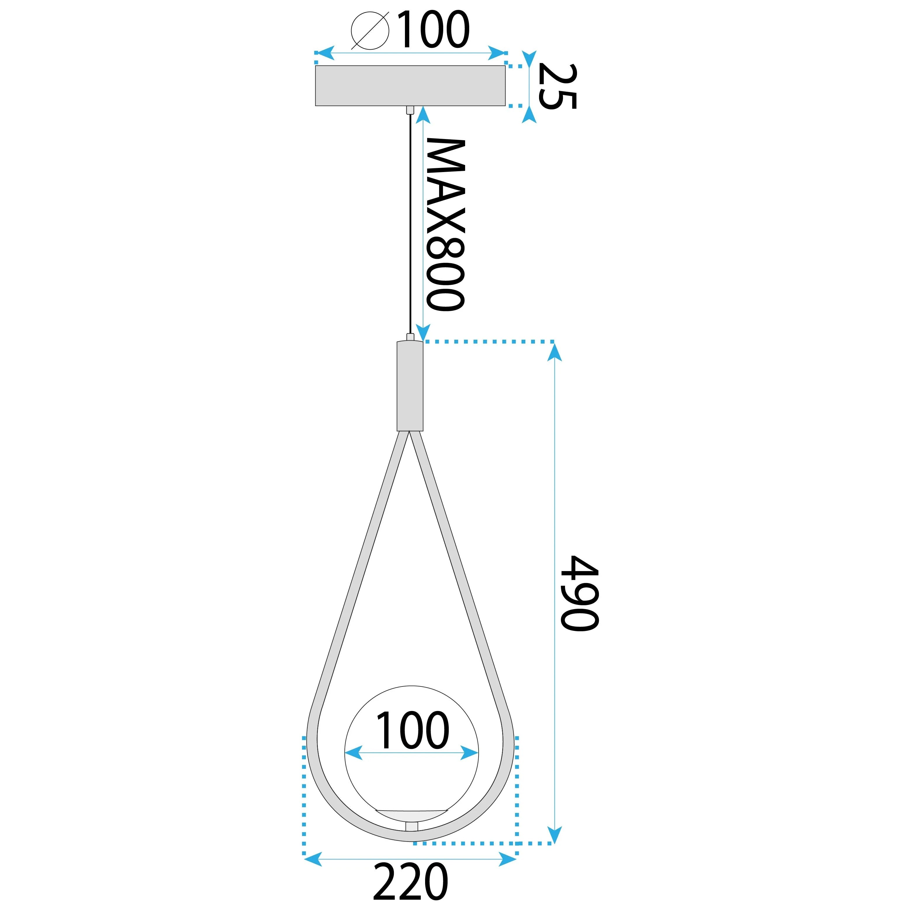 LAMPA WISZĄCA SZKLANA KULA G111-1W CZARNA E27 5