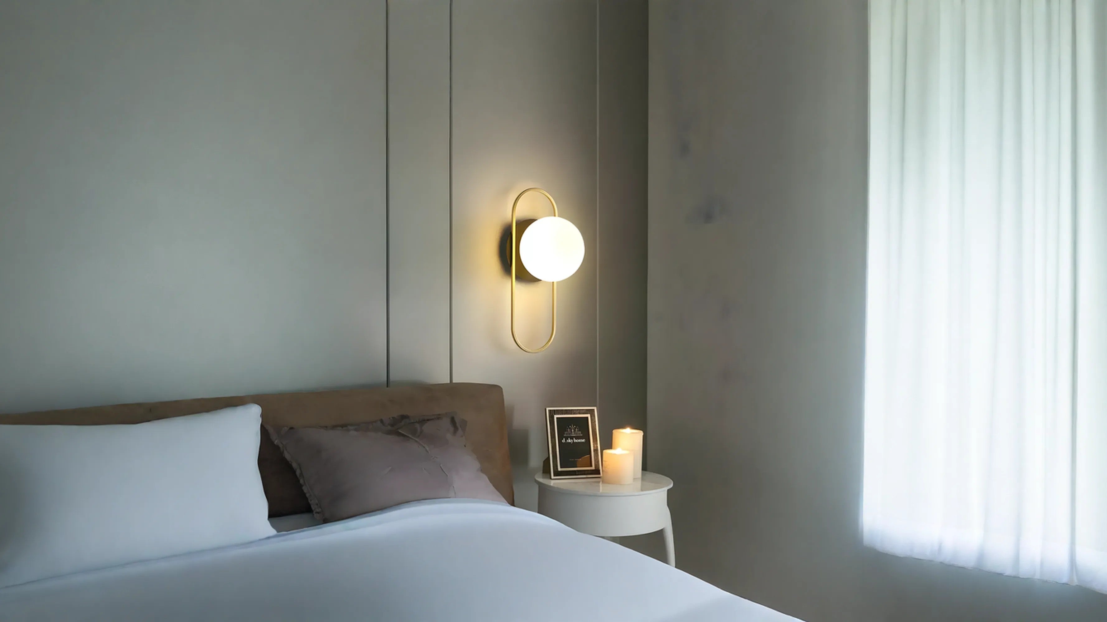 LAMPA ŚCIENNA KINKIET APP1756-1W BRUSH GOLD WHITE 5