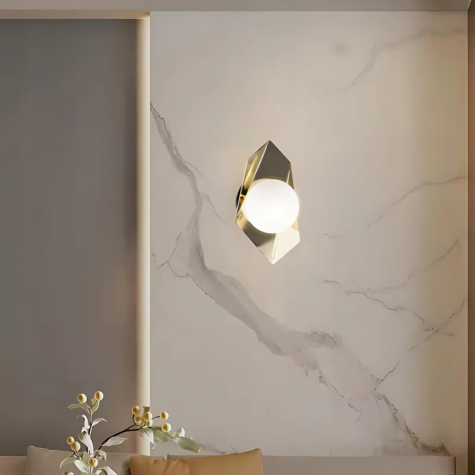 LAMPA ŚCIENNA KINKIET APP1411-W CZARNO/ZŁOTA 5