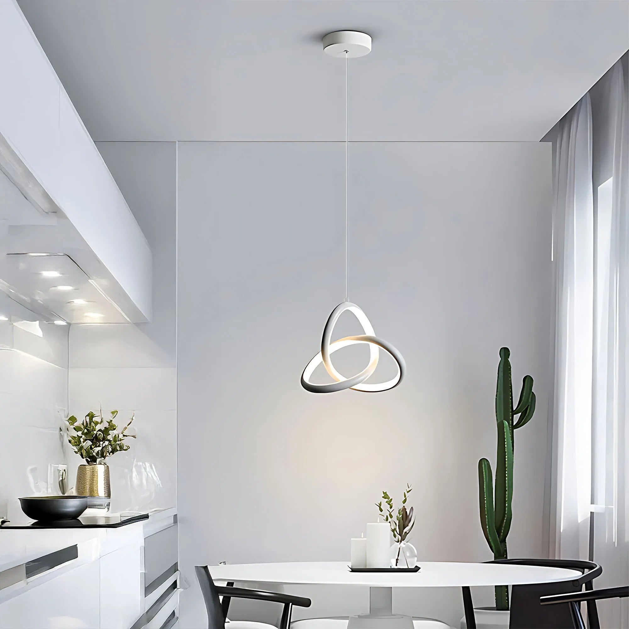 LAMPA SUFITOWA WISZĄCA LED APP1783-CP BIAŁA 5