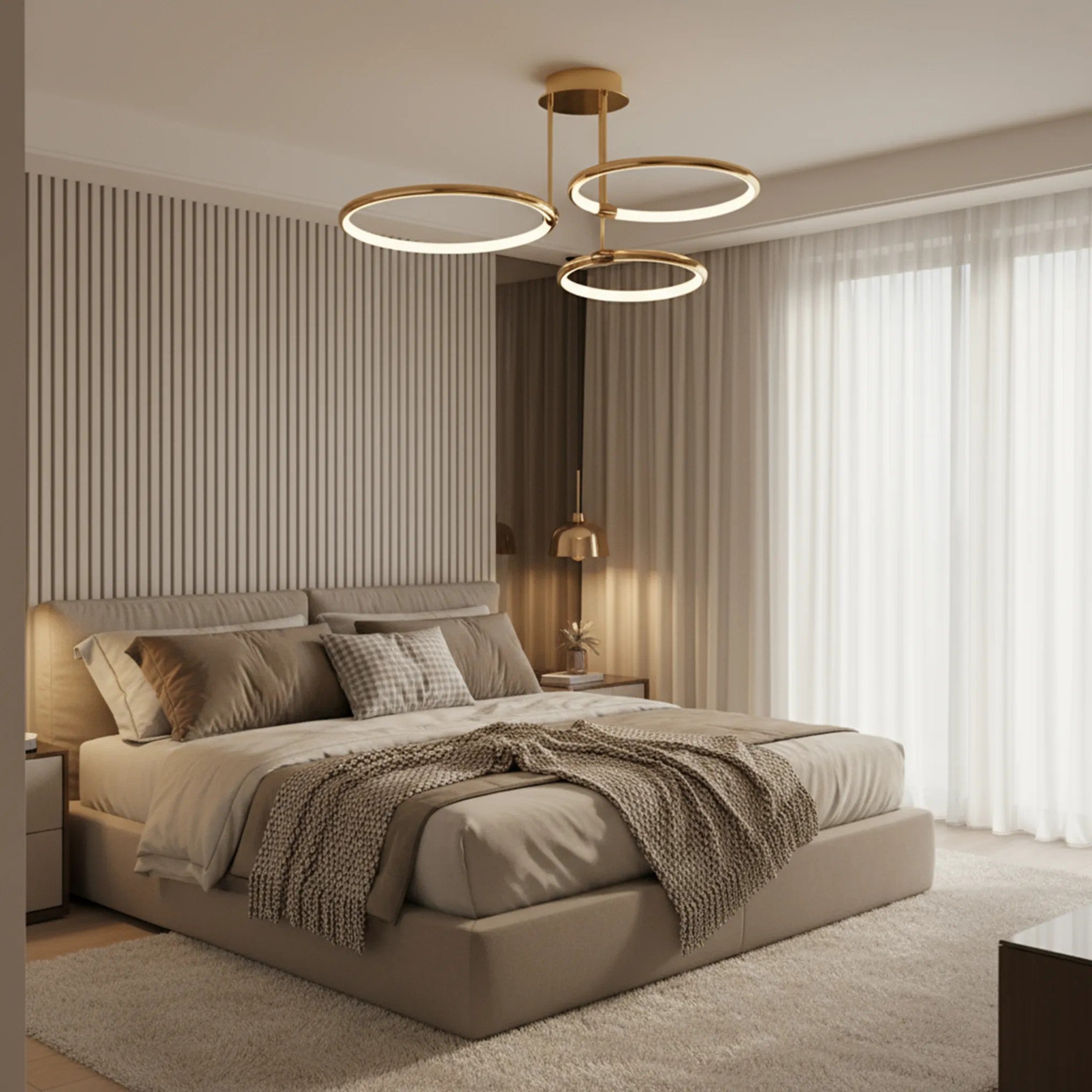 Lampa Sufitowa G122-3C Plafon LED ZŁOTA 5