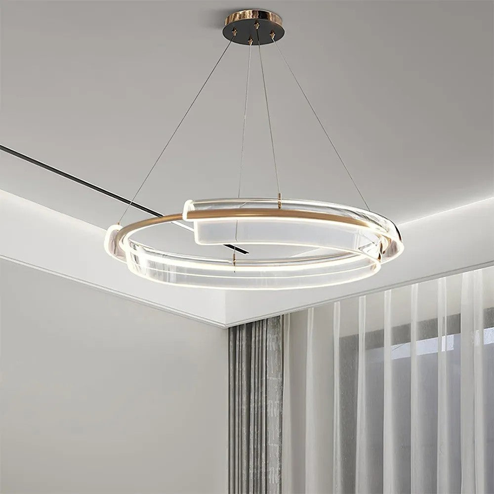 LAMPA SUFITOWA WISZĄCA LED APP1672-CP Gold 5