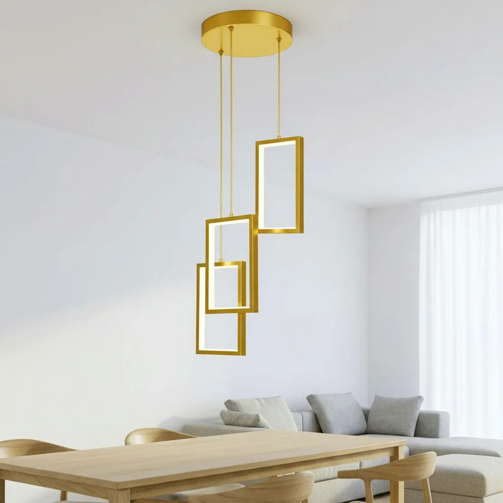 LAMPA SUFITOWA WISZĄCA LED LHJ088-3CP ZŁOTA 5