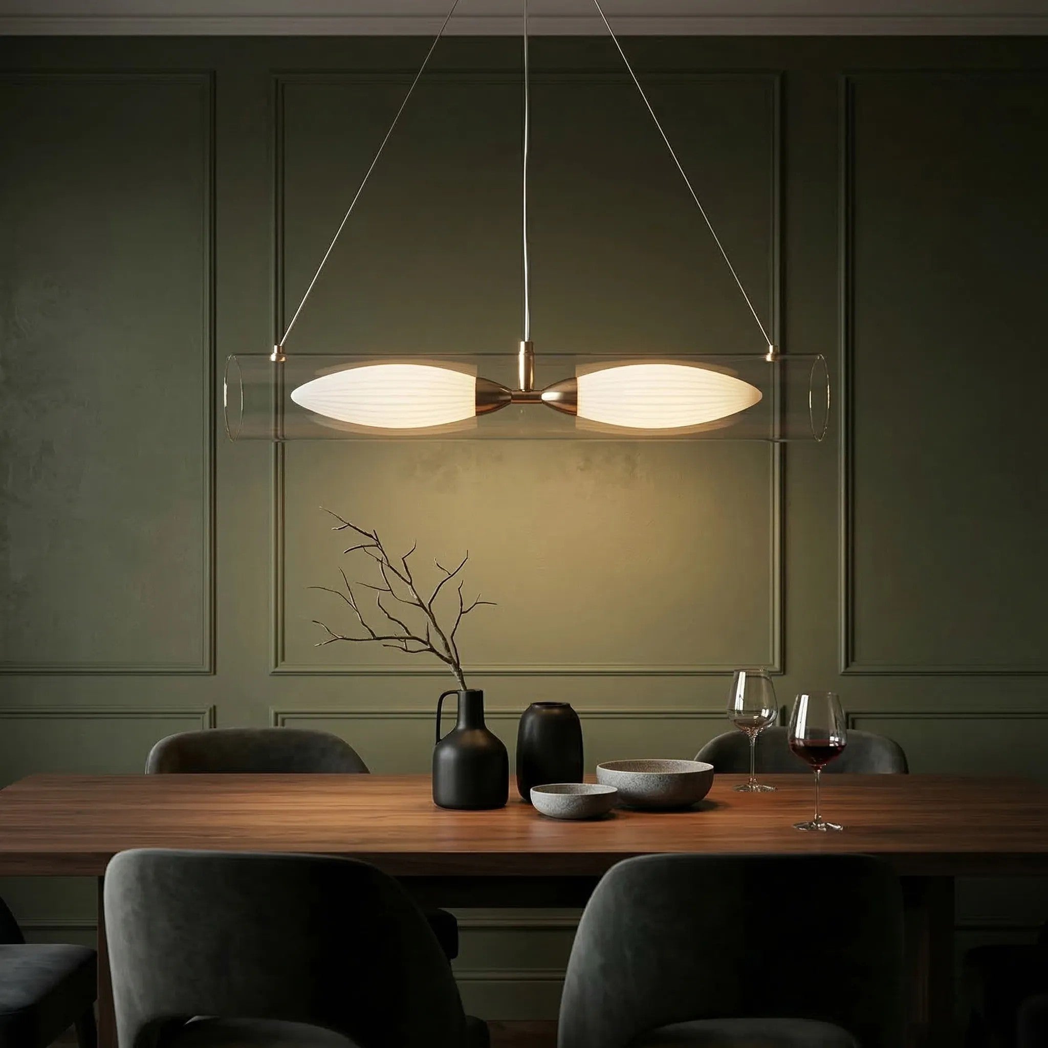 LAMPA SUFITOWA WISZĄCA G152-2CP ZŁOTA 5