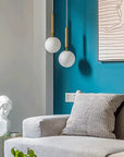 LAMPA WISZĄCA SZKLANA KULA G108-1W ZŁOTA E27 5