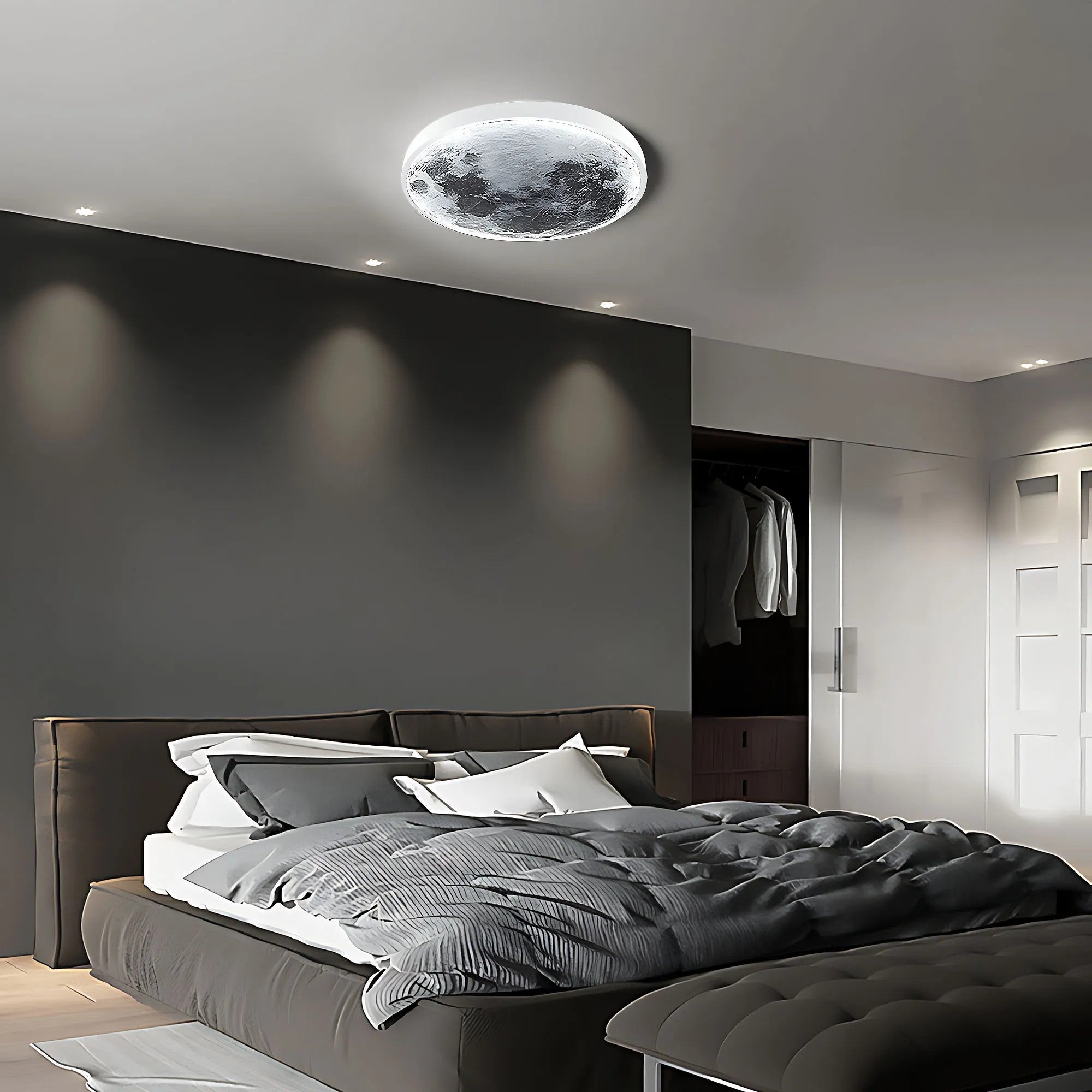 Lampa Sufitowa APP1806-CW Moon Plafon LED BIAŁA 5