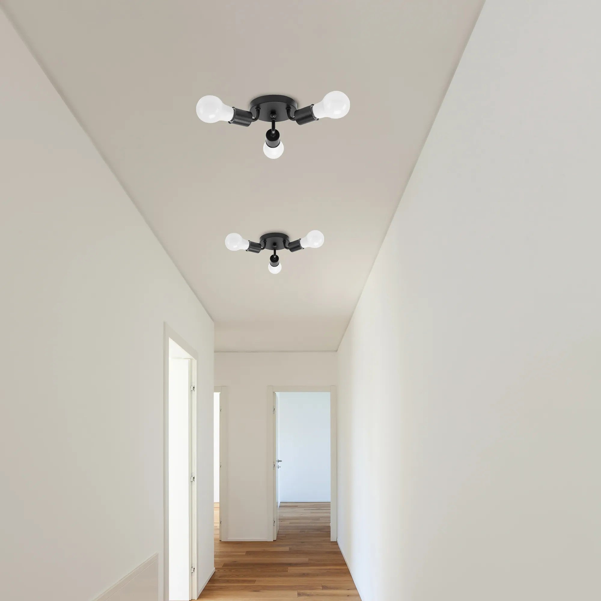 Lampa Sufitowa Potrójna Plafon Metalowa APP701-3C Czarna 5