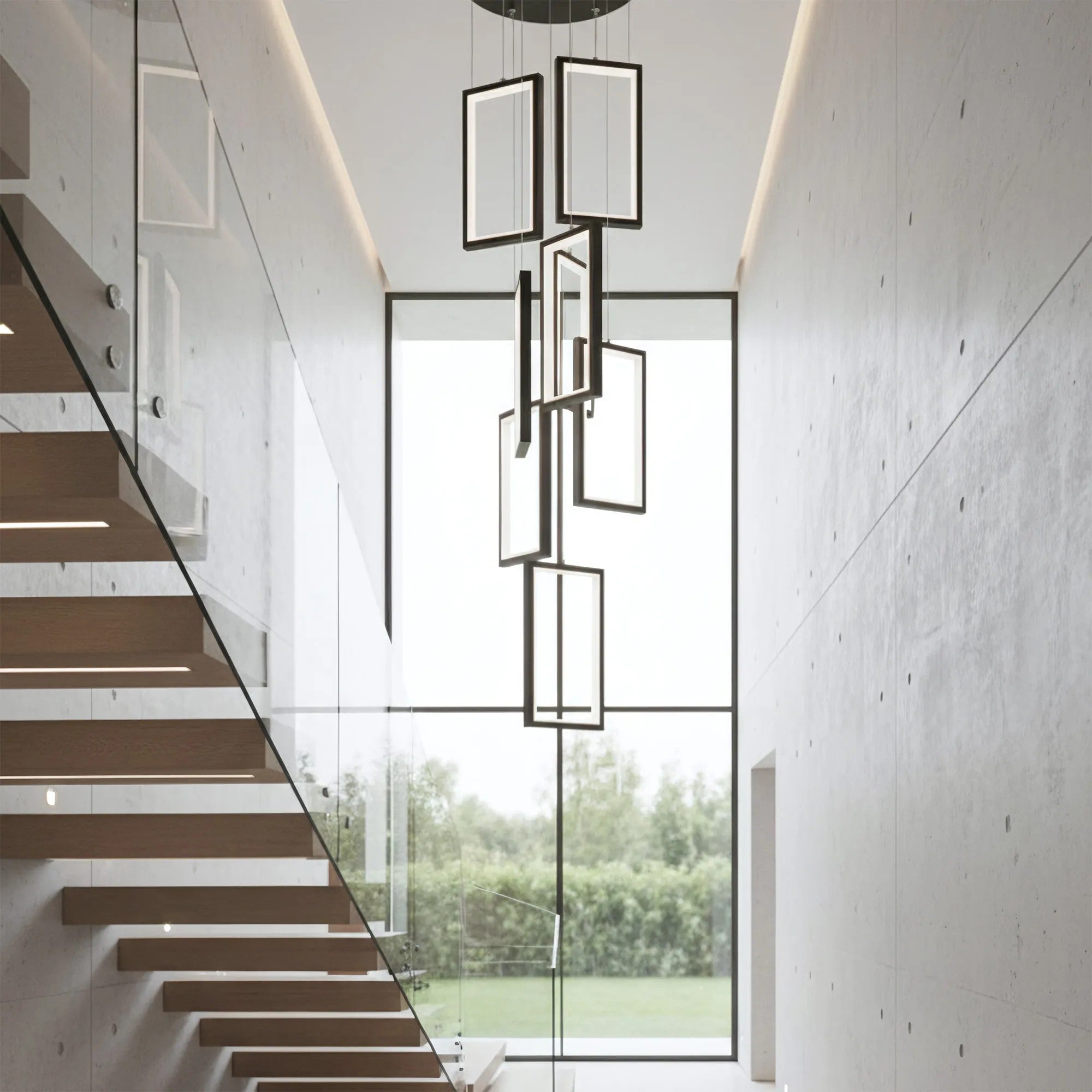 LAMPA SUFITOWA WISZĄCA LED LHJ089-7CP CZARNA 5