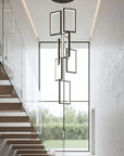 LAMPA SUFITOWA WISZĄCA LED LHJ089-7CP CZARNA 5