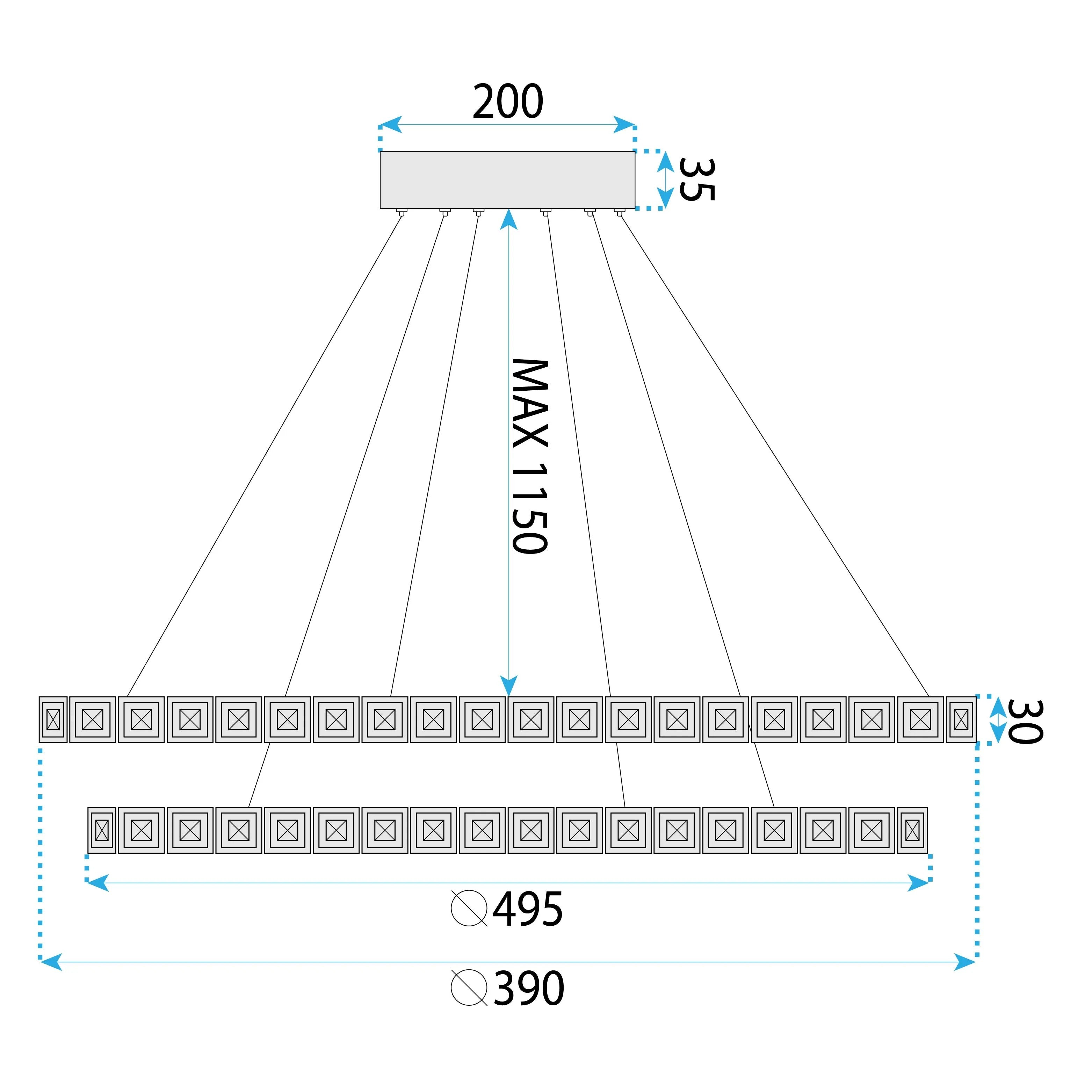 LAMPA WISZĄCA LED MS012-CP Różowe Złoto 5