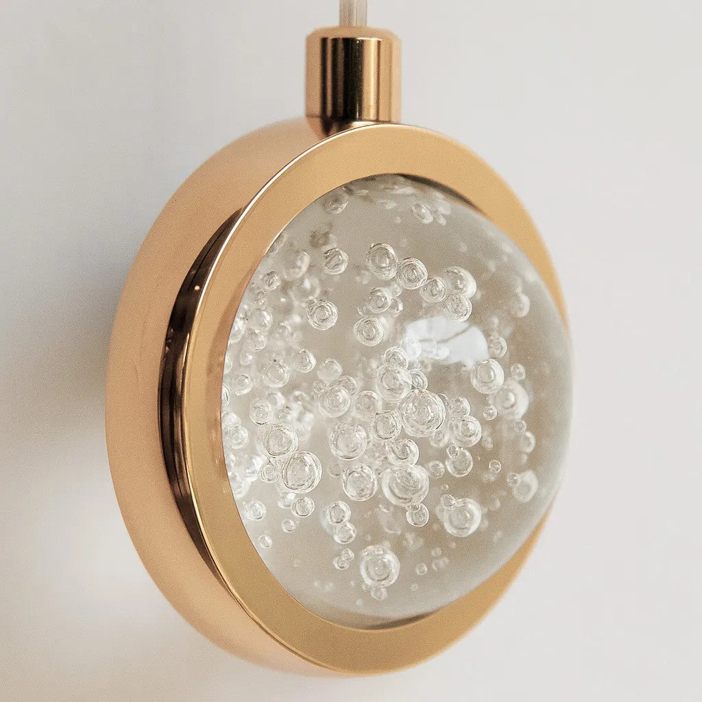 LAMPA SUFITOWA WISZĄCA LED LHJ060-CP ZŁOTA 5