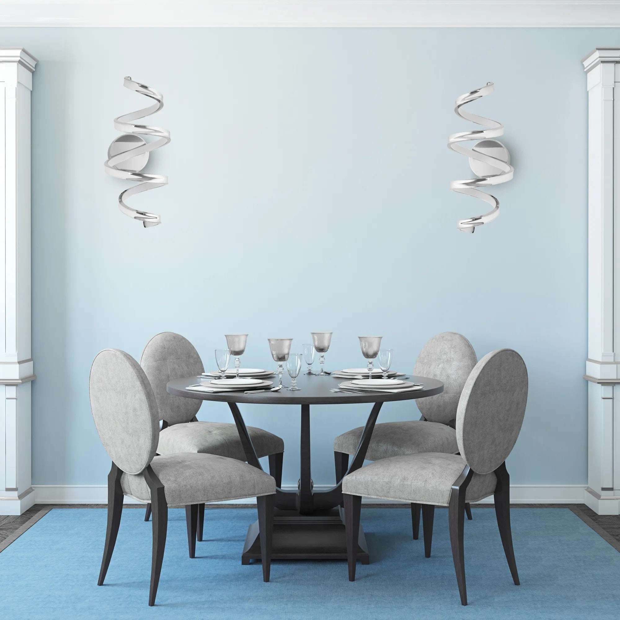 LAMPA ŚCIENNA KINKIET LED SPRING APP828-W CHROME 5