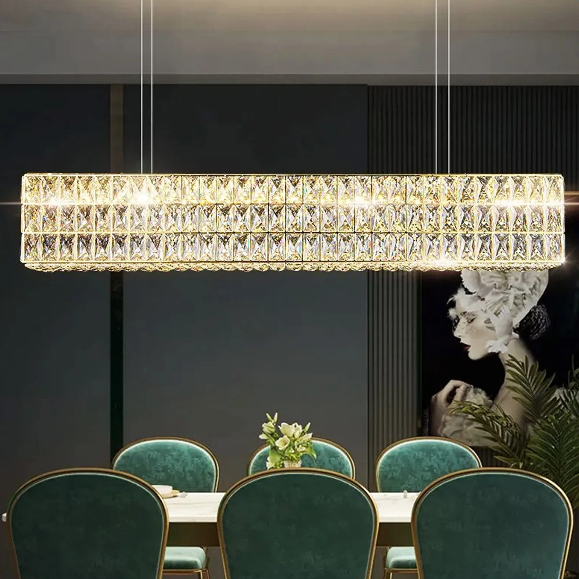 LAMPA SUFITOWA WISZĄCA LED APP1566-CP Gold 5