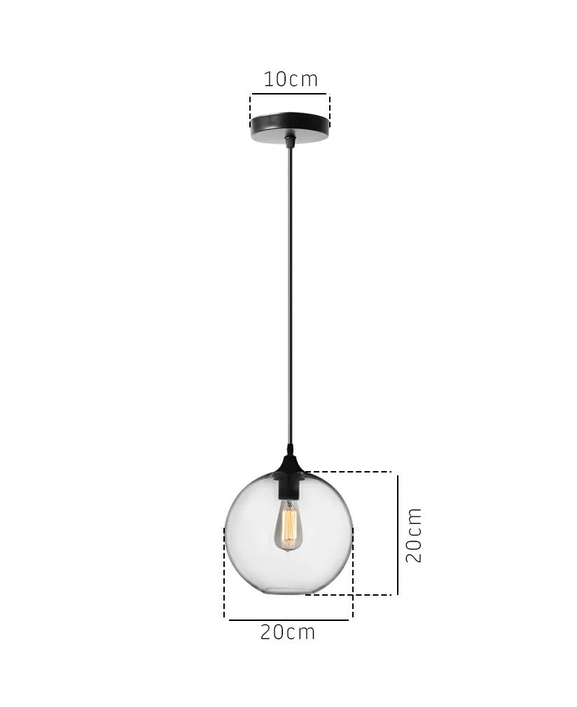Lampa Sufitowa Wisząca Szklana APP311-1CP Loft 5