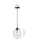 Lampa Sufitowa Wisząca Szklana APP311-1CP Loft 5