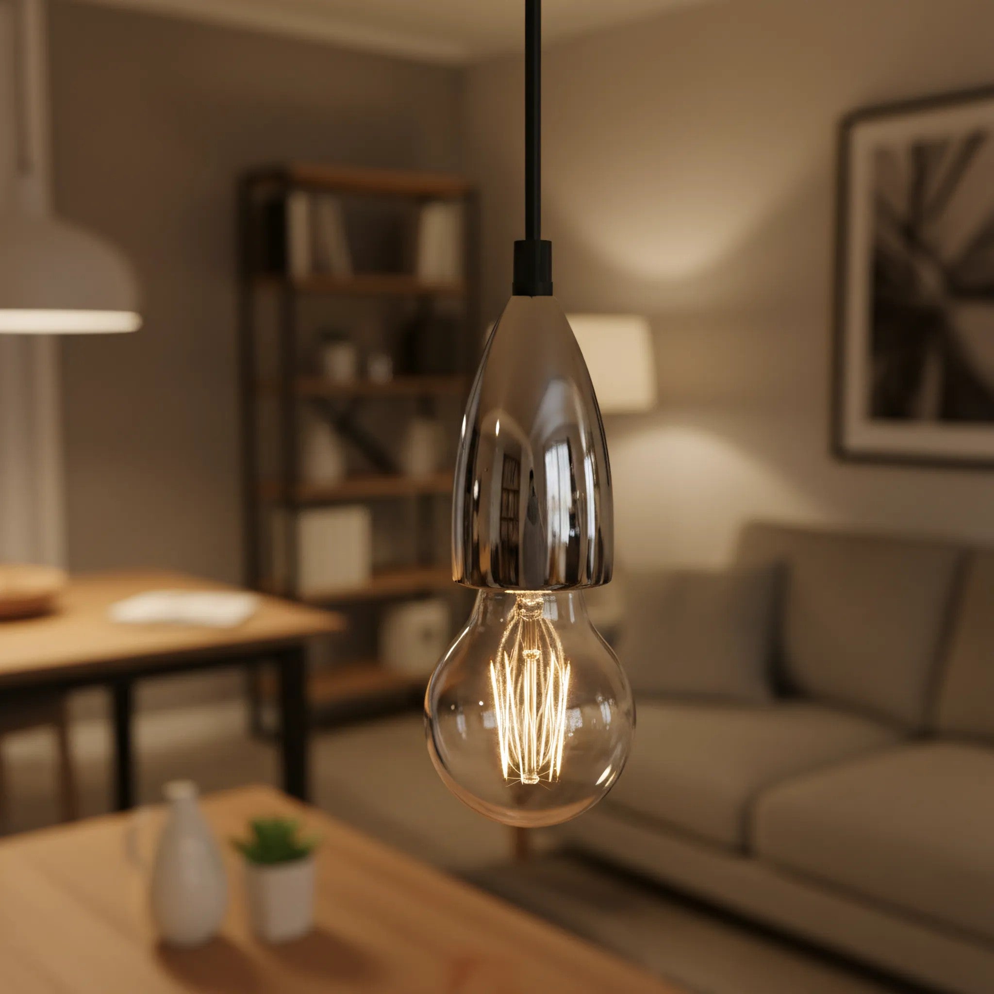 Lampa Sufitowa Wisząca Oprawka APP358-1CP CHROM 5