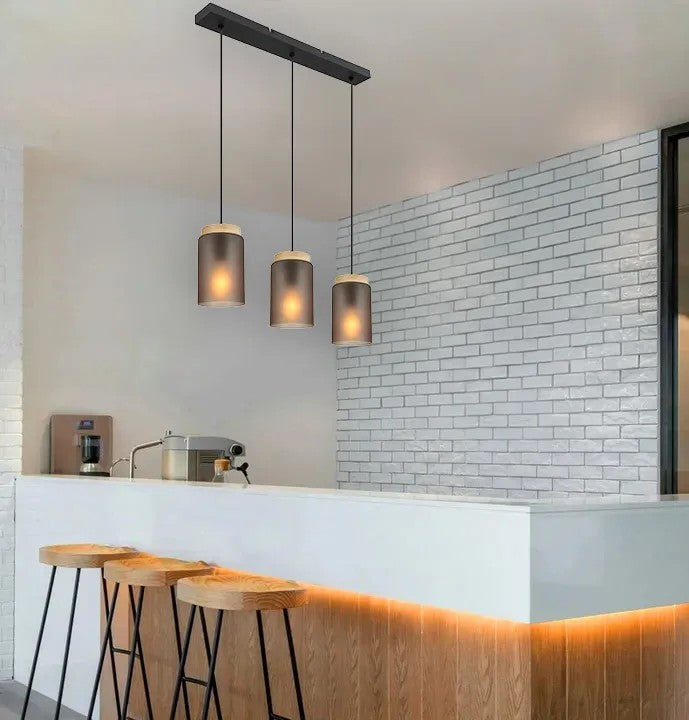 LAMPA SUFITOWA WISZĄCA APP1812-3CP Frosted Grey 5