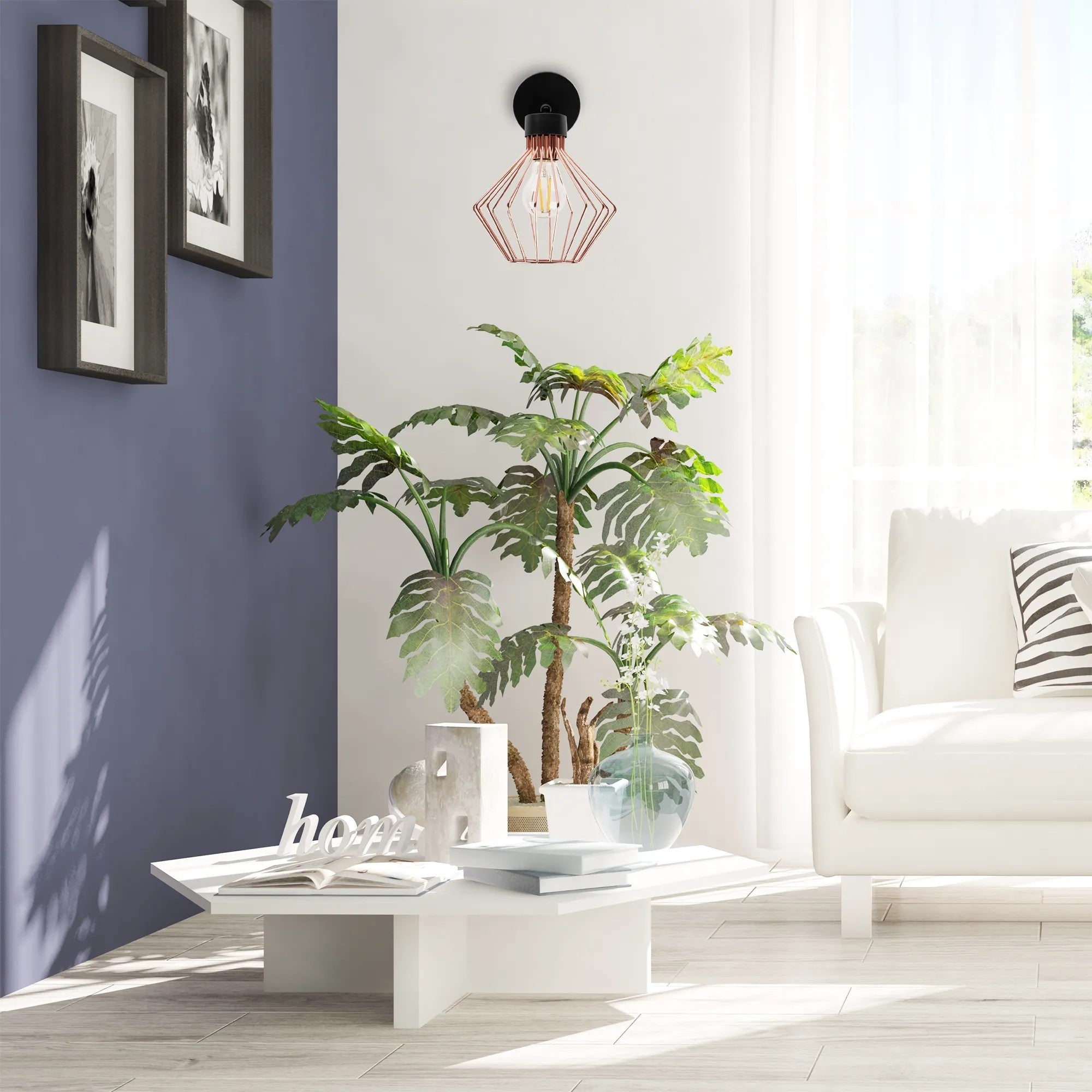 Lampa Kinkiet Ścienny Metalowy Loft APP534-1W Różowe Złoto 5