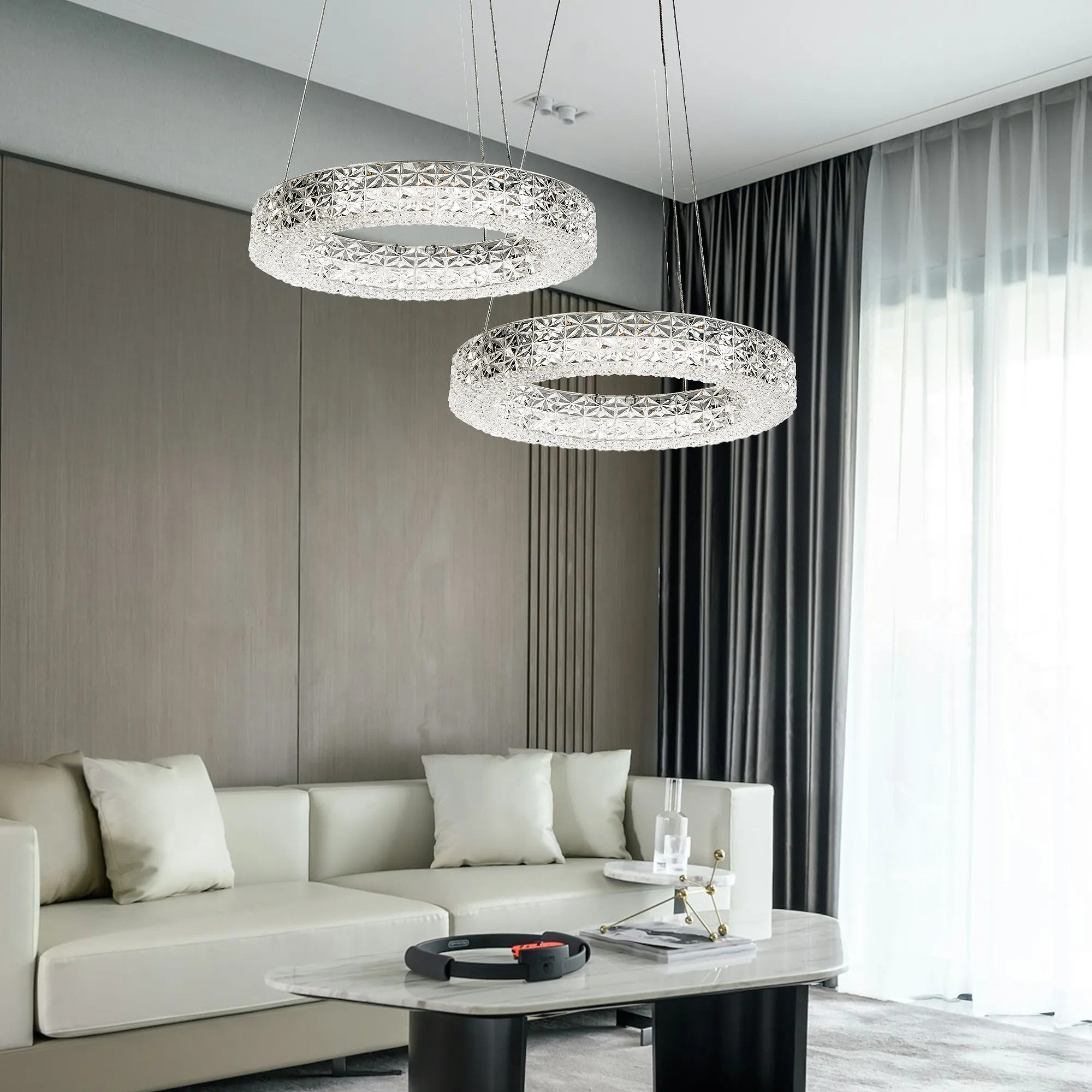 LAMPA WISZĄCA LED MS004-CP 40cm Chrom 5
