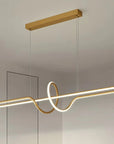 LAMPA SUFITOWA WISZĄCA LED LHJ038-CP ZŁOTA SZCZOTKOWANA 5