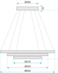 LAMPA WISZĄCA LED G036-CP ZŁOTA 5