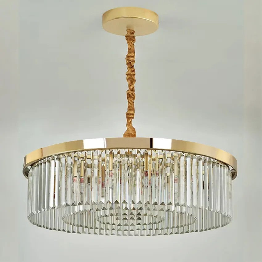 Lampa Kryształowa Wisząca APP1531-8CP4 Złota 5