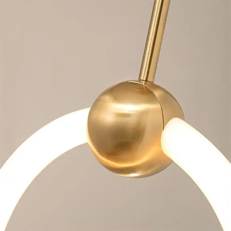LAMPA WISZĄCA LED LHJ059-1CP Złota Szczotkowana 5